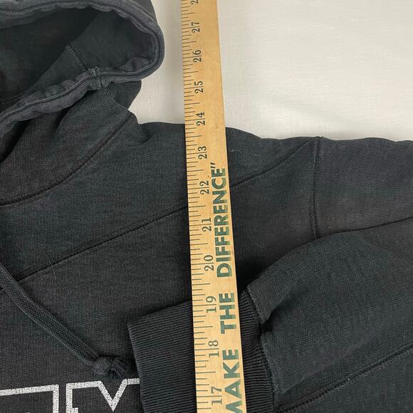 Supreme Black Patchwork Hoodie Size Small Distressed Bleached Streetwear - Picture 12 of 12